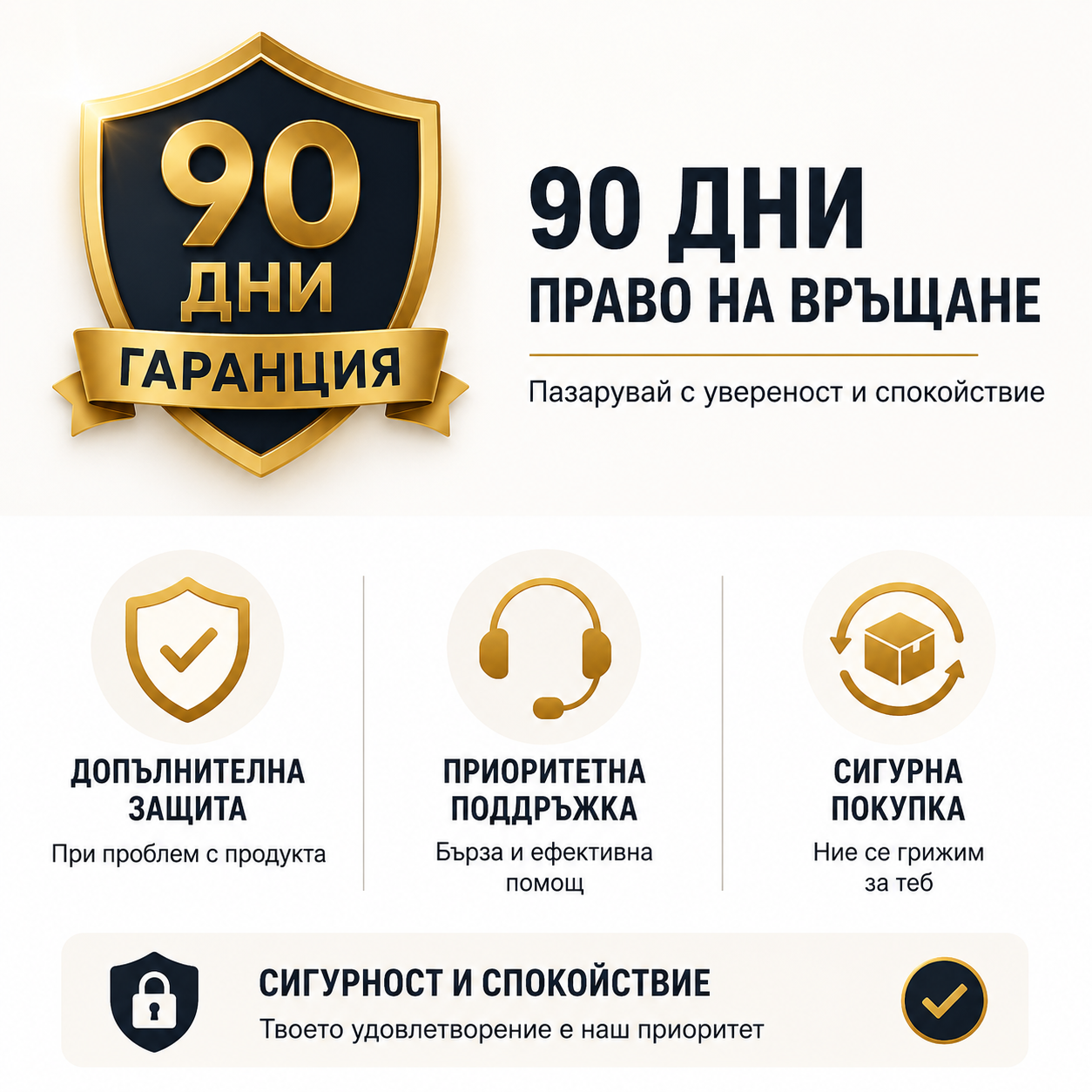 90 дни - удължена гаранция